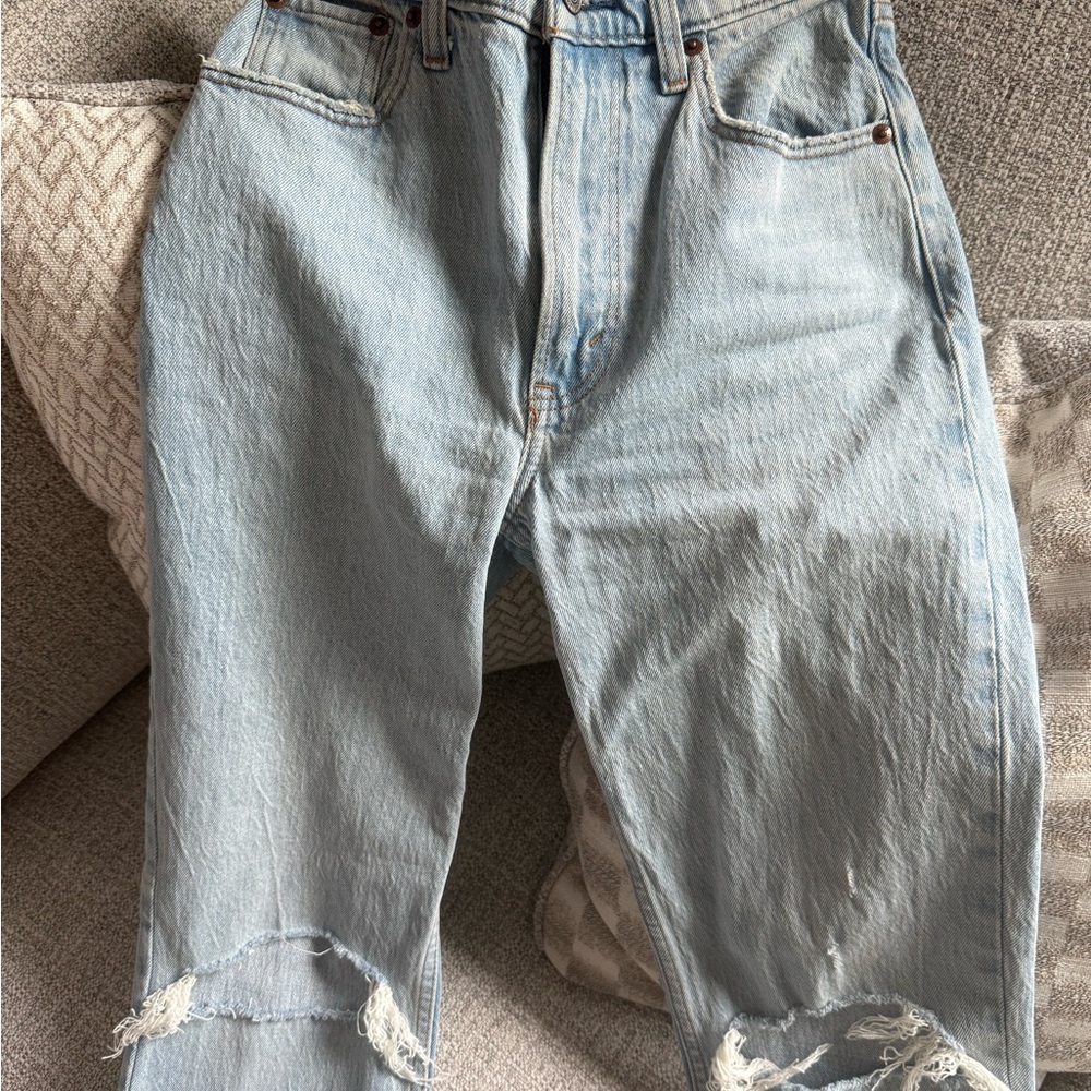 Abercrombie and fitch ultra high rise 90s straight leg denim size 24 - Picture 2 of 6